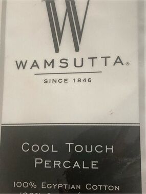 Wamsutta White  Cool Touch Percale Full Flat Sheet in Egyptian Cotton